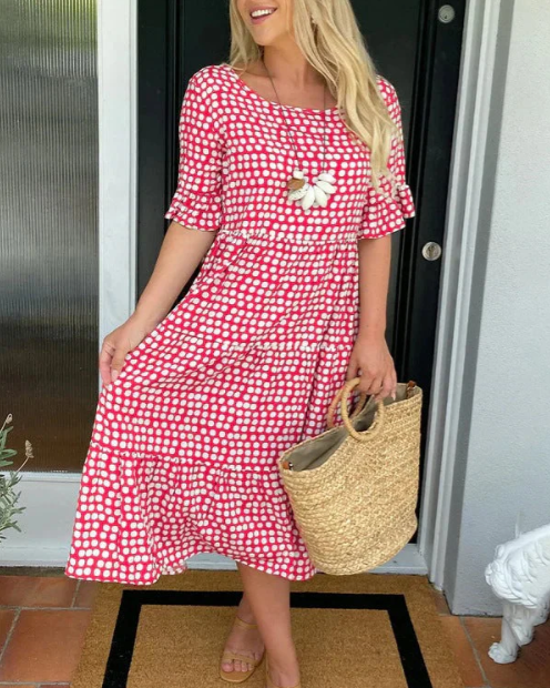 Julia™ Short-Sleeve Midi Dress
