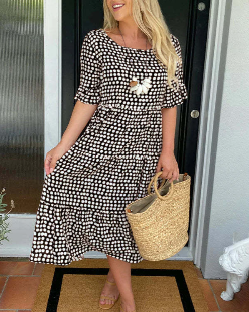 Julia™ Short-Sleeve Midi Dress